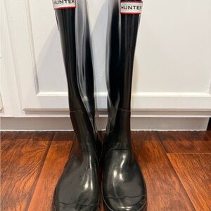 Hunter Beige Patterned Interior Boots